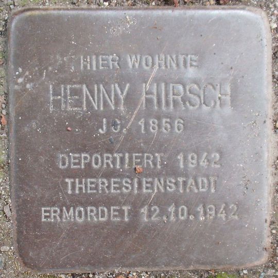 Stolperstein dedicated to Henny Hirsch