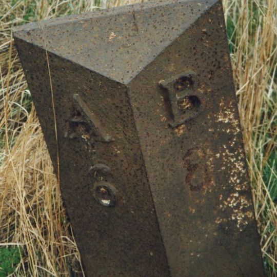 Milepost, North Charlton, just before dual carriageway, north of Shipperton Bridge