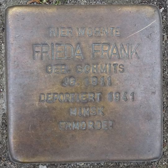 Stolperstein em memória de Frieda Frank
