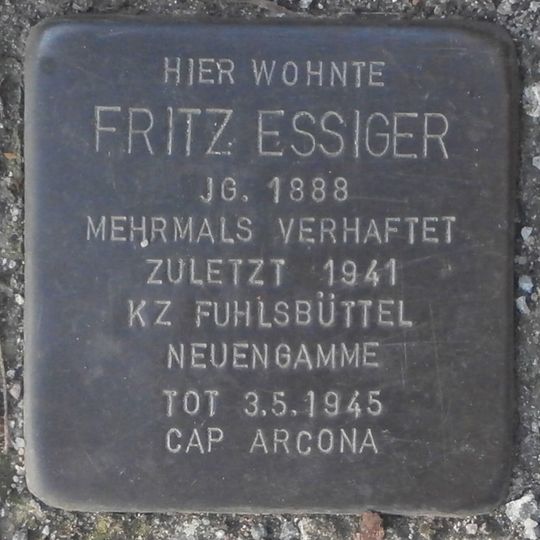 Stolperstein voor Fritz Essiger