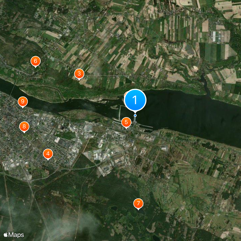 Hydroelectric power plant in Włocławek Map