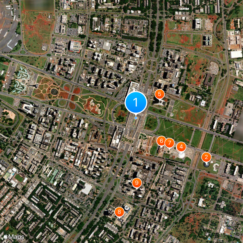 Plan pilote de Brasilia Carte