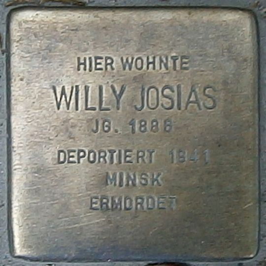 Stolperstein dedicated to Willy Josias