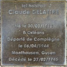 Stoleperstein à la mémoire de Claude Delattre