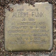 Stolperstein à la mémoire d’Albert Funk