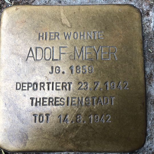 Stolperstein à la mémoire d’Adolf Meyer