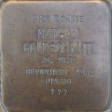 Stolperstein à la mémoire de Nathan Goldschmitt