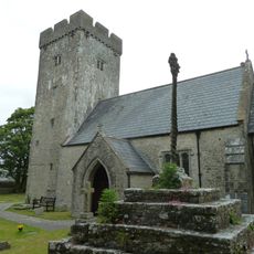Cross in Churchyard of Church of St Cattwg