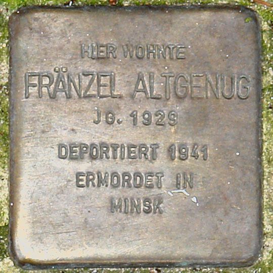 Stolperstein en memoria de Fränzel Altgenug