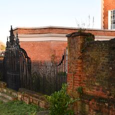 Gates And Gatepiers 12 Metres North-west Of Ebford Manor With Length Of Garden Wall To Right