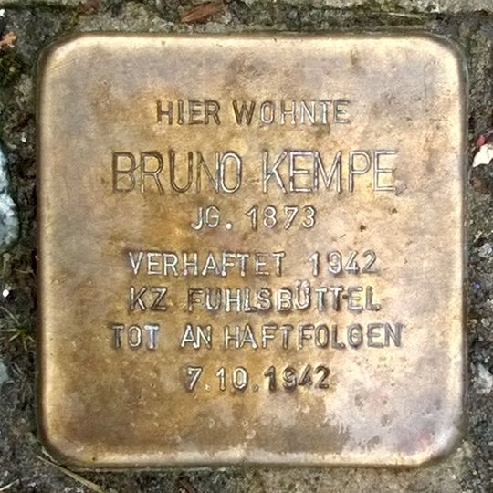 Stolperstein en memoria de Bruno Kempe