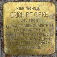 Stolperstein en memoria de Erich de Giske