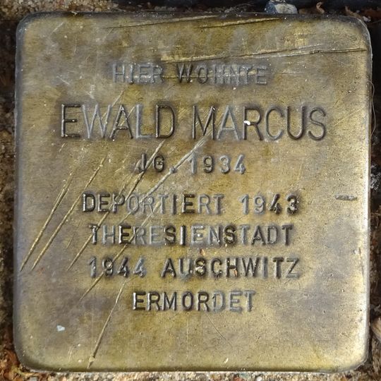 Stolperstein dedicated to Ewald Marcus