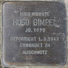Stolperstein dedicated to Hugo Gimpel