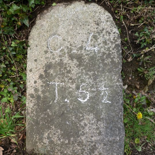 Milestone, E of St Annes Chapel, by "Dunfree" bungalow