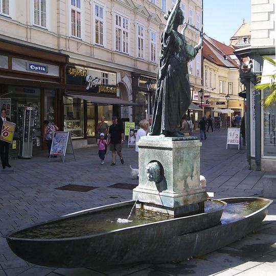 Erato fountain in Baden, Lower Austria