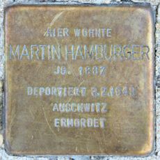 Stolperstein en memoria de Martin Hamburger