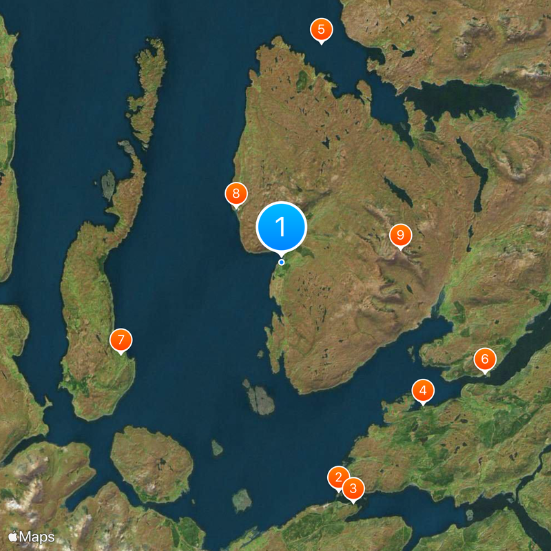 Applecross peninsula Map