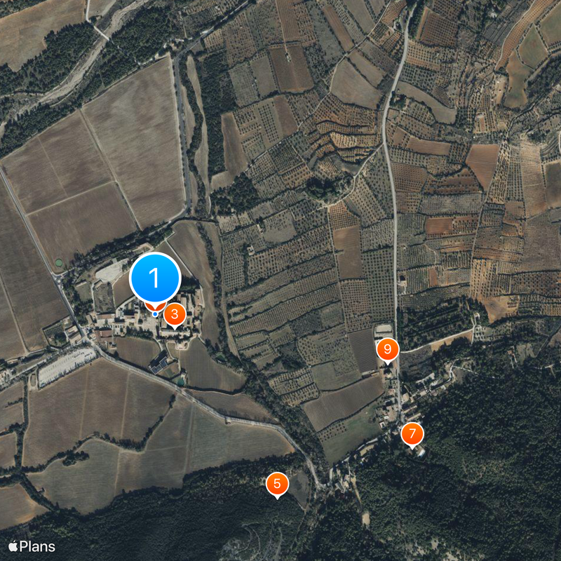 Monastère de Poblet Carte