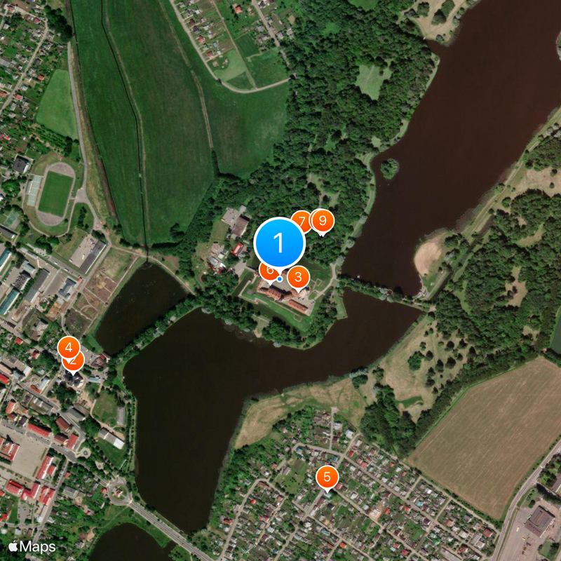 Zamek w Nieświeżu Mapa