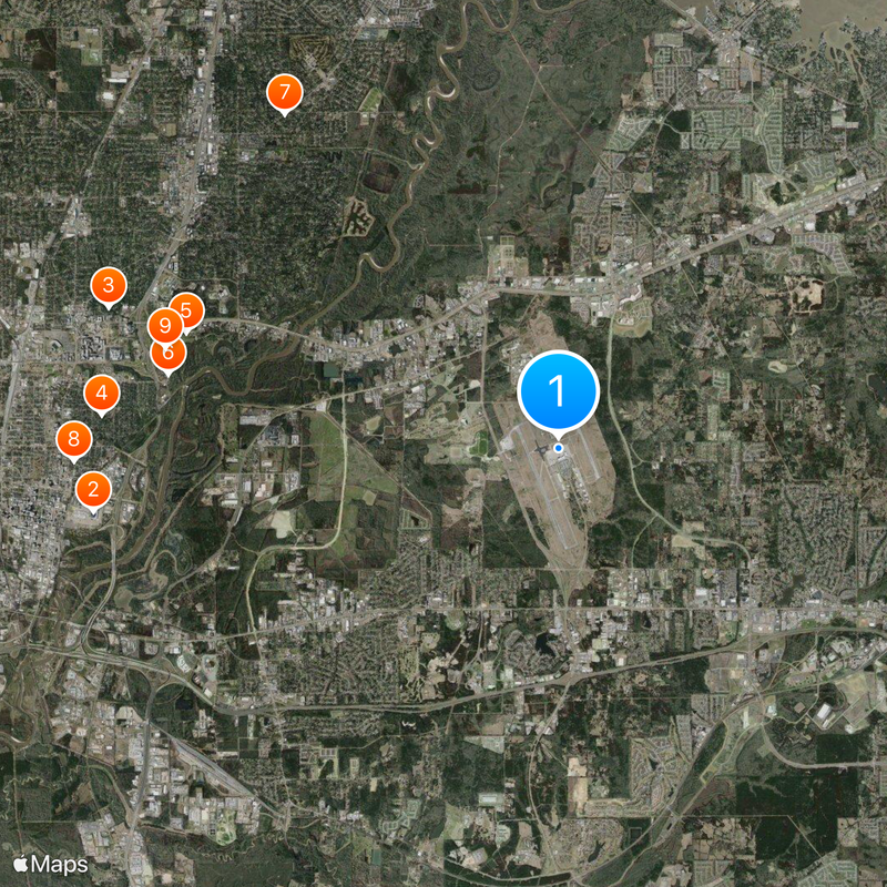 Jackson-Evers International Airport Map