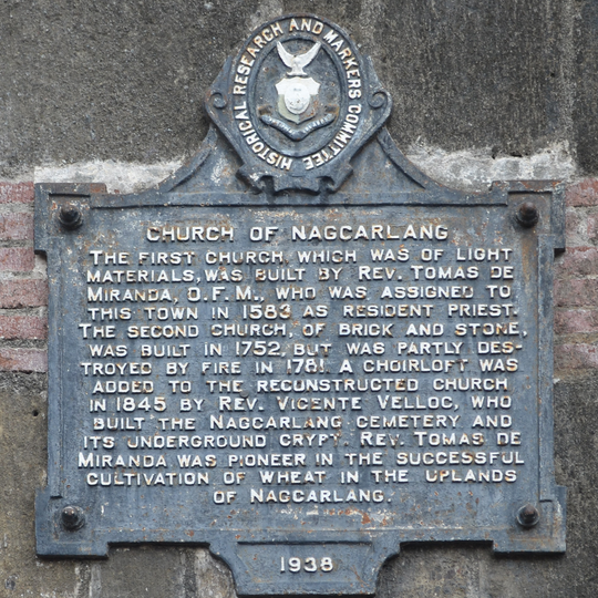 Church of Nagcarlang historical marker