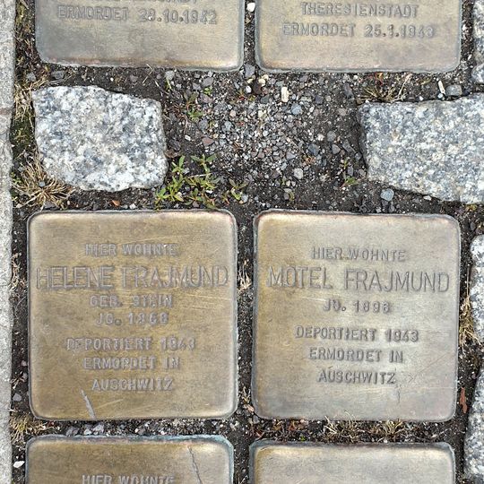 Stolperstein dedicated to Motel Frajmund
