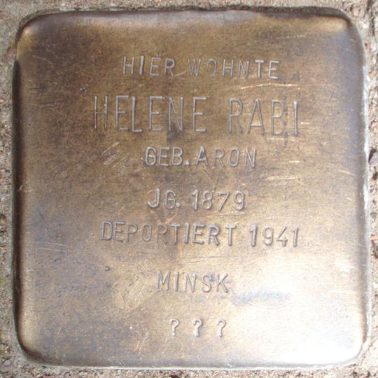 Stolperstein en memoria de Helene Rabi