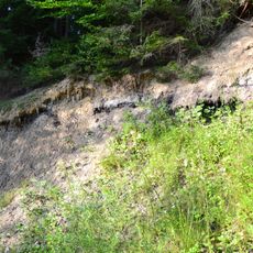 Kiesgrube mit Schieferkohle am Uhlenberg bei Lindach