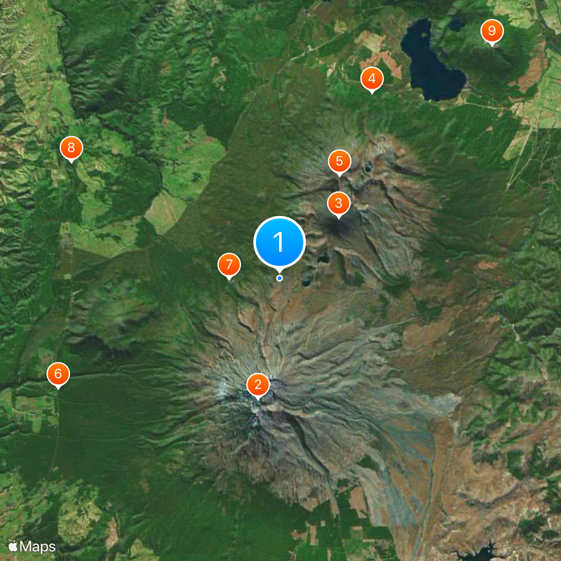 Tongariro-Nationalpark Karte