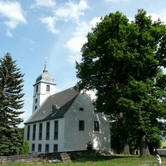 Kirche und Kirchhof Papstdorf Alte Hauptstraße -