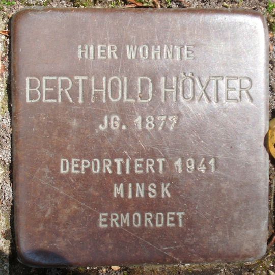 Stolperstein dedicated to Berthold Höxter