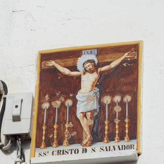 Ceramic panel of Salvator Mundi