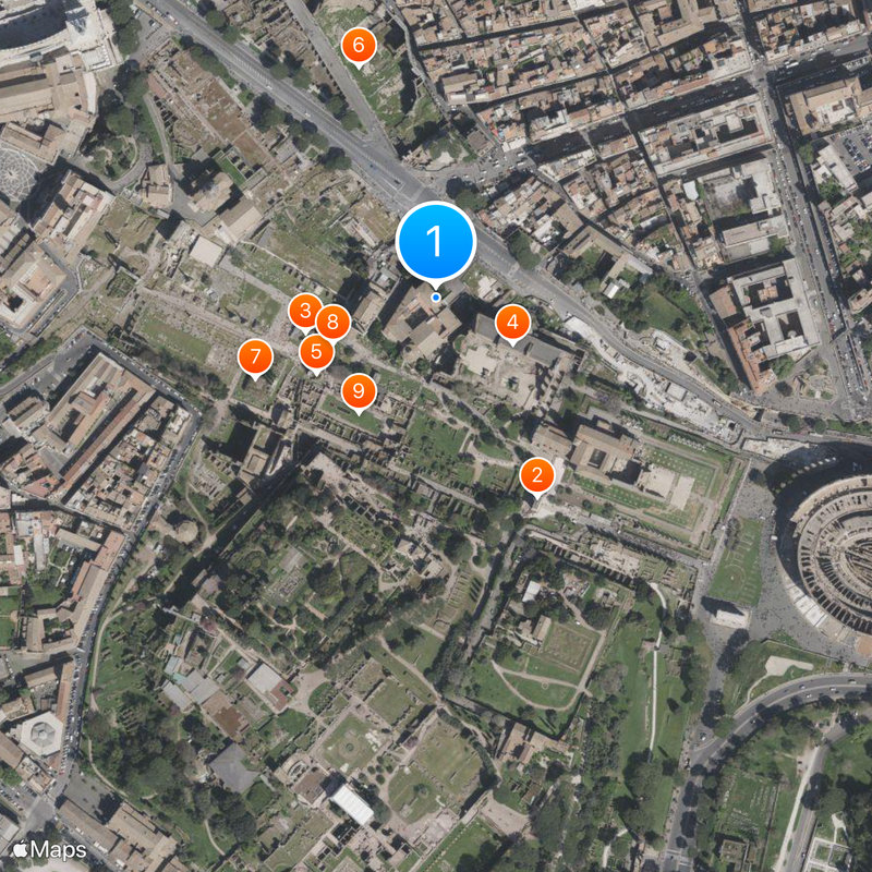 Basilica dei Santi Cosma e Damiano Mappa