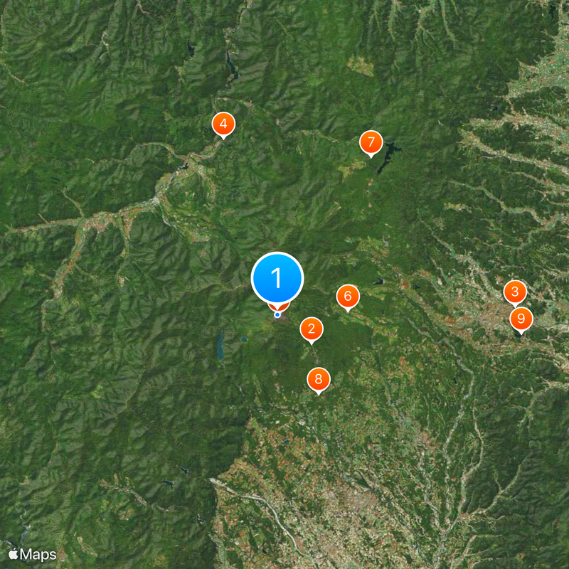 Mount Chausu Map