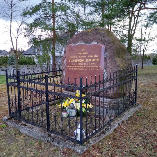 Memorial stone to Stanisław Serafin in Dzikowiec