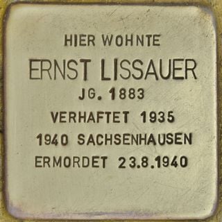 Stolperstein em memória de Ernst Lissauer