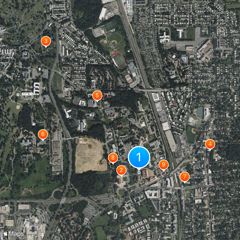 The Catholic University of America Map