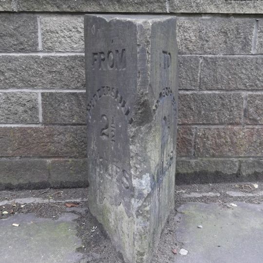 Milestone, New Hey Road, by No. 351, opp. Spotted Cow PH, Salendine Nook