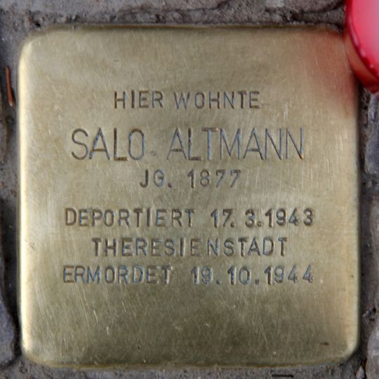 Stolperstein dedicated to Salo Altmann