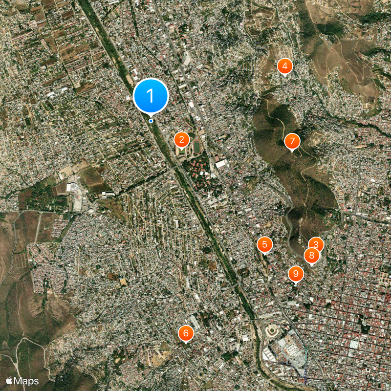 Valles Centrales Region Map