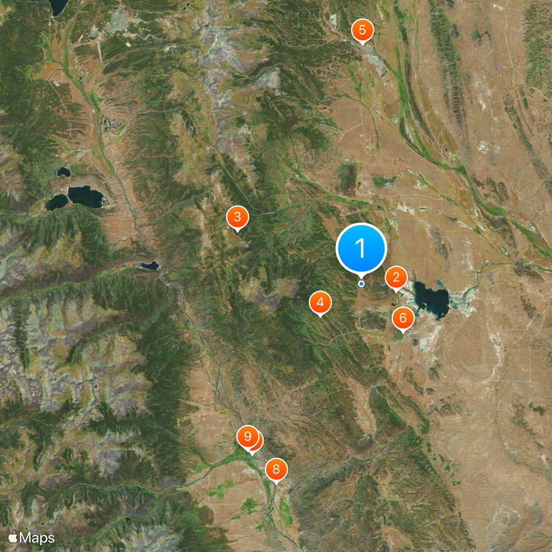 Area code 970 Map