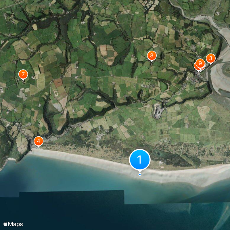Pendine Sands Map