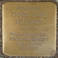 Stolperstein dedicated to Chaim David Kellmann