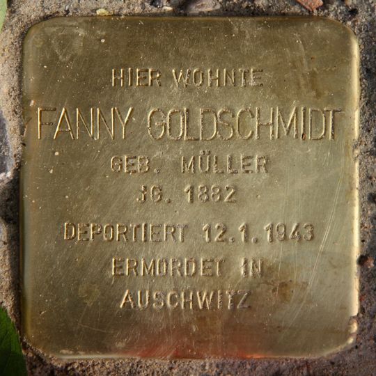 Stolperstein en memoria de Fanny Goldschmidt