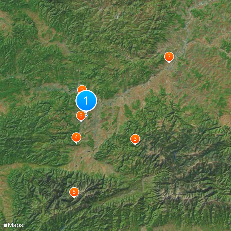 Okręg Hunedoara Mapa