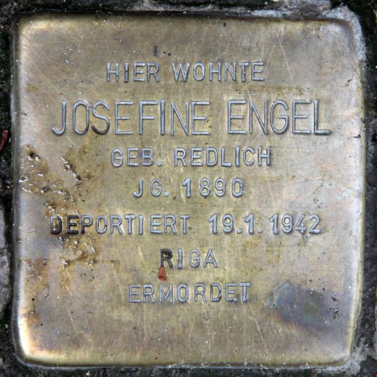 Stolperstein dedicated to Josefine Engel