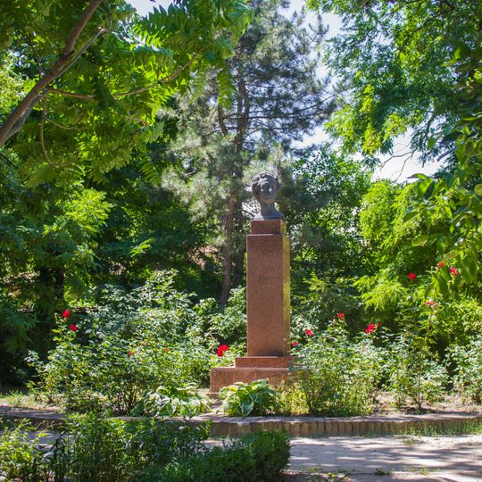 Monument to Alexander Pushkin in his Memorial house in Chișinău