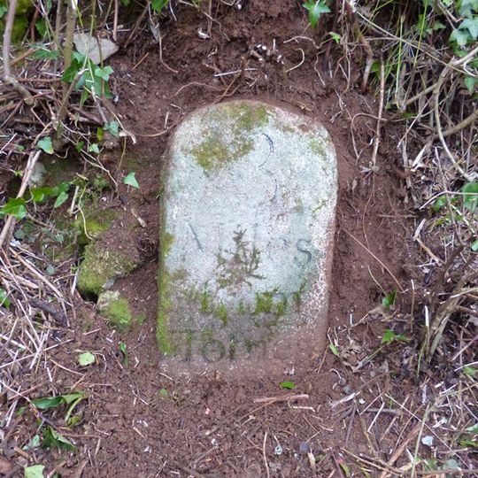 Milestone, Lembury Road, 20m SE of turn to Stoke