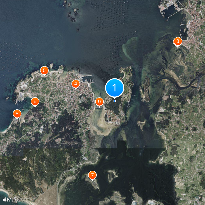 Illa da Toxa Map